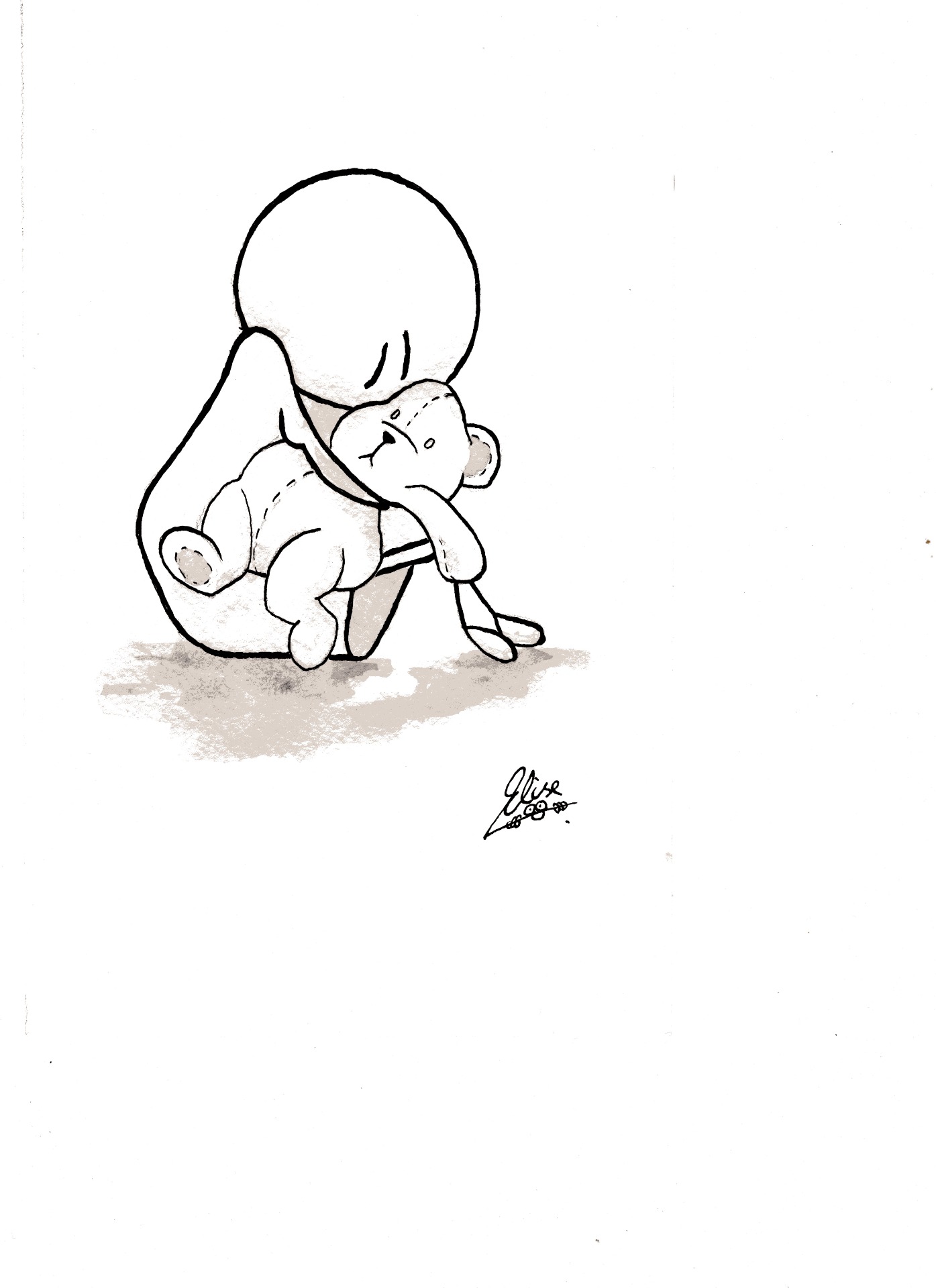 Illustratie van Elise Voogt rauw rouw verwerking